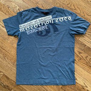 Vintage Diesel Flourish of Triumph / Marathon Race T-Shirt Sanskrit
